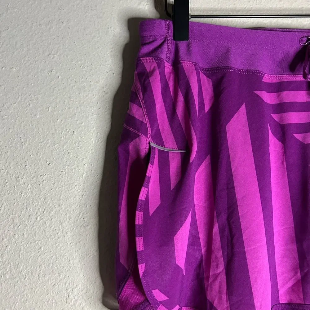 Nike Dri-Fit Purple Stripe Print Athletic Skort Size S